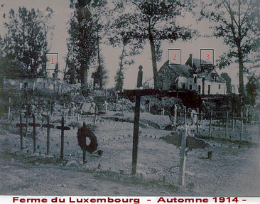 Vendangeoir - Ferme du Luxembourg - Route Nationale 44 - Reims > Laon - automne 1914 - Grande Guerre - Champagne